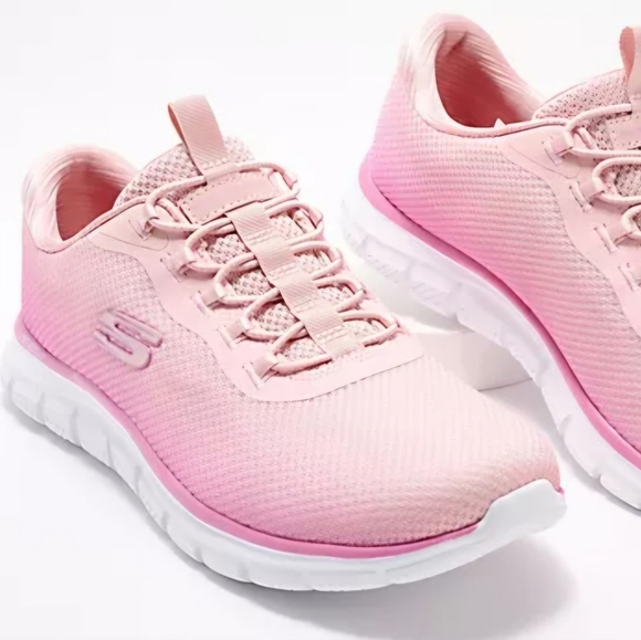 Skechers Pink Ombre Bungee Sneakers Sz 9 - Picture 2 of 7